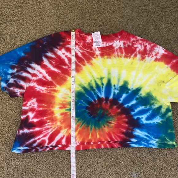 Tie Dye Cotton Cropped Shirt Size S - Picture 4 of 4